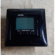 Терморегулятор AURA LTC 090 black (для рамки LEGRAND VALENA)  программируемый 